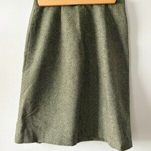 Vintage J. Crew forest/olive green 100% Wool Pencil Skirt